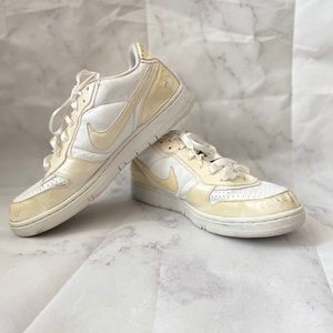Cream Nike Air Force 1s